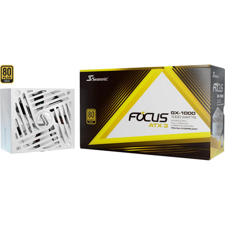 Modułowy zasilacz Seasonic Focus GX-1000 ATX3.1 o mocy 1000 W (biały, 3x PCIe)