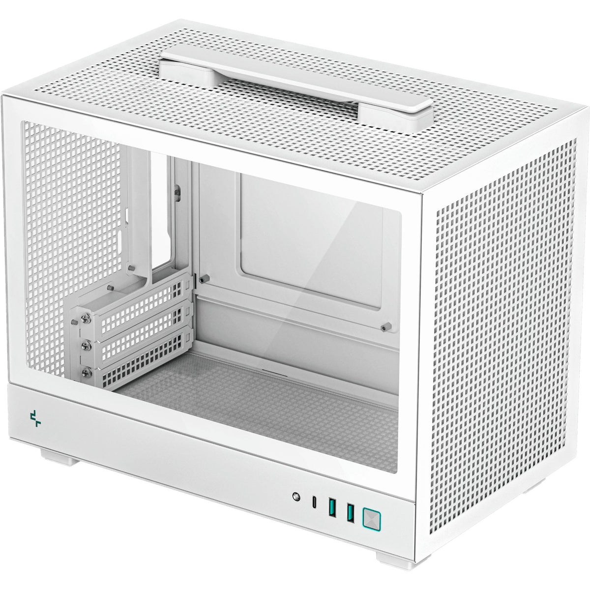 Obudowa mini tower Deepcool ch160 (biała | 2x USB-A | 1x USB-C | szkło hartowane)