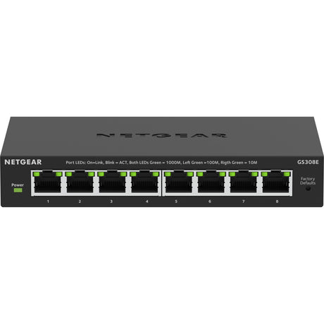 8-portowy przełącznik Gigabit Ethernet Plus Netgear (GS308EV4) (czarny)