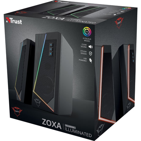 Zestaw głośników Trust GXT 609 Zoxa z podświetleniem RGB Głośnik do komputera (czarny, RGB LED)