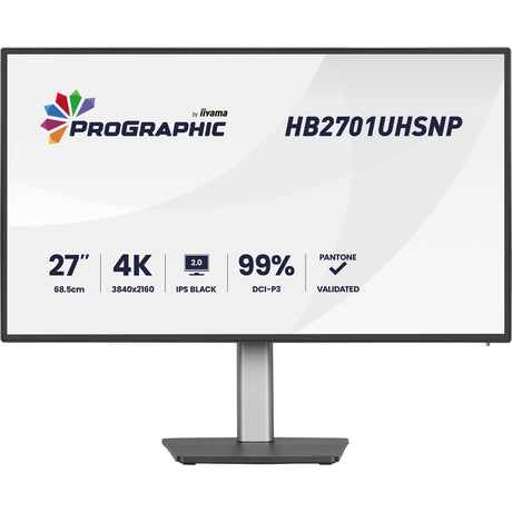 Monitor Iiyama prographic hb2701uhsnp-b1 27 4k UHD (czarny (matowy), hdmi, displayport, usb-c, audio)
