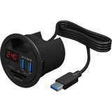Icy box ib-hub1404 Hub USB (czarny, z czytnikiem kart USB-C, SD i microSD oraz funkcją ładowania)