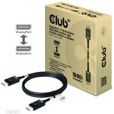 Kabel z certyfikatem Club 3D DisplayPort 2.1 Vesa DP80 męsko-męski (czarny, 1,2 m, 4K 240 Hz, 8K 60 Hz, 80 Gb/s)