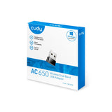 Cudy ac650 bezprzewodowy dwuzakresowy adapter mini USB WLAN (czarny)