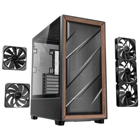 Obudowa Antec Flux Midi Tower (czarna | 2x USB-A | 1x USB-C | szkło hartowane)