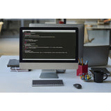 Kompaktowa klawiatura Kensington KB435 EQ z możliwością ładowania, do wielu urządzeń (szara, układ amerykański-międzynarodowy (QWERTY), przełączniki nożycowe, 80% (TKL), USB, 2,4 GHz, Bluetooth 5.4)