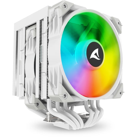 Chłodnica procesora Sharkoon a60 rgb (biała, 4-pinowe złącze wentylatora pwm)