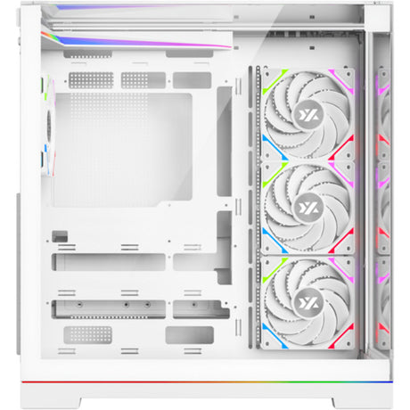 Obudowa Xyz PC Gear Tesseract A-RGB Midi Tower (biała | 2x USB-A | 1x USB-C | RGB | Szkło hartowane)