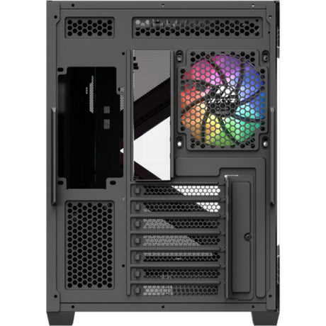 Obudowa Xyz PC Gear Qubex Midi Tower (czarna | 2x USB-A | 1x USB-C | Szkło hartowane)