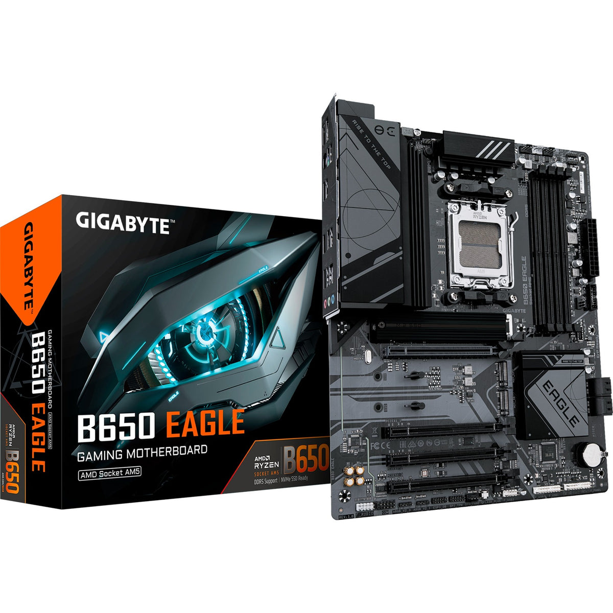 Płyta główna Gigabyte B650 Eagle Socket AM5 (RAID, GB-LAN, dźwięk, ATX)