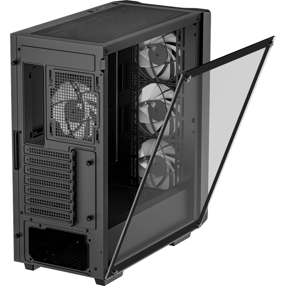 Obudowa midi tower Deepcool cc560 v2 (czarna | 2x USB-A | szkło hartowane)