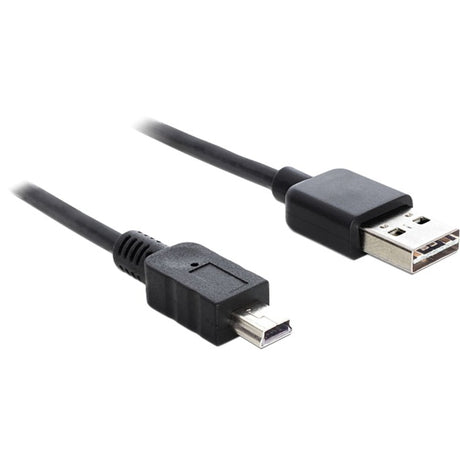 Delock kabel męski easy-usb-a 2.0 > męski mini USB-B 2.0 (czarny, 3 metry)