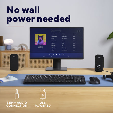 Zestaw głośników Trust ador 2.0 Głośnik do komputera (czarno-szary)