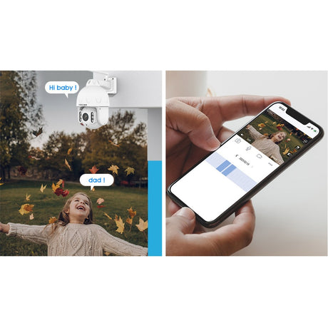 Foscam SD8P, dwuzakresowa zewnętrzna kamera bezpieczeństwa PTZ 4K 8MP WiFi (biała)