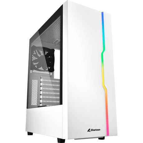 Obudowa midi tower Sharkoon rgb slider (biała | 3x usb-a | rgb | szkło hartowane)
