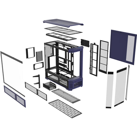 Obudowa Thermaltake View 600 tg future dusk typu big tower (fioletowo-czarna | 2x USB-A | 1x USB-C | szkło hartowane)
