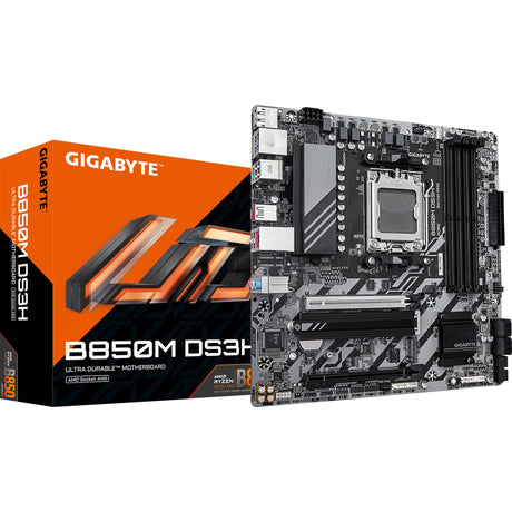 Płyta główna Gigabyte B850M DS3H z gniazdem AM5 (RAID, 2,5 GB LAN, dźwięk, µATX)