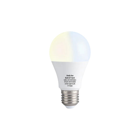 Lampa LED Shelly duo żarówki e27 gen3 (biała, 2700-6500k, WiFi, Bluetooth, możliwość ściemniania)
