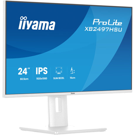 Monitor Iiyama prolite xb2497hsu-w1 23.8 (biały (matowy), 120 Hz, HDMI, Display Port, USB, audio)