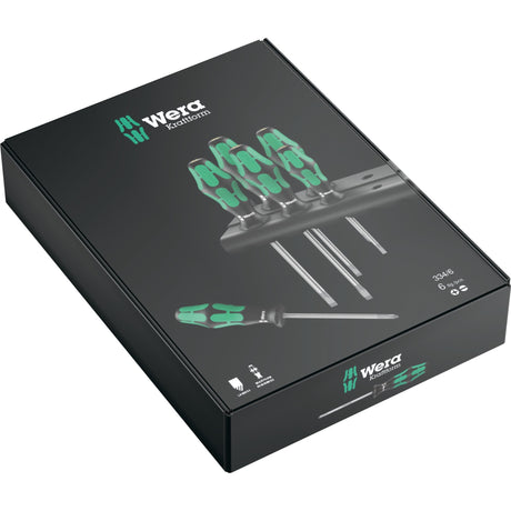Zestaw wkrętaków Wera 334 6 kraftform plus (czarno-zielony, 6-częściowy)