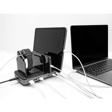 Delock Stacja ładująca USB z 3 x USB Type-C PD + 3 x USB Type-A (112 W) (szary czarny)