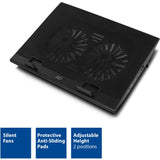 Podstawka pod laptop Act Connect, z wentylatorem, z regulacją wysokości w 2 pozycjach (czarny, 4-portowy koncentrator USB 2.0)
