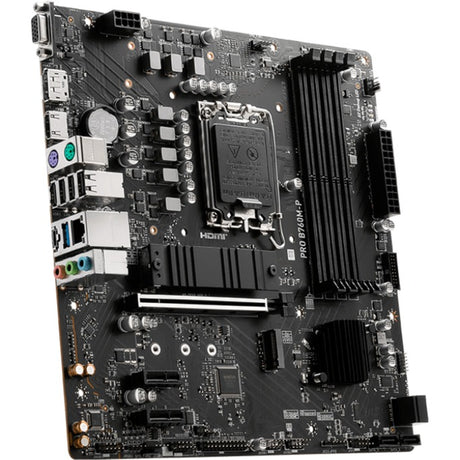 Płyta główna MSI Pro B760M-P z gniazdem 1700 (czarna, RAID, GB-LAN, dźwięk, µATX)