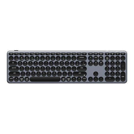 Klawiatura Keychron b5 pro-k1 (szara, układ US (QWERTY), przełączniki nożycowe, 100%, nakładki na klawisze ABS, 2,4 GHz Bluetooth USB)