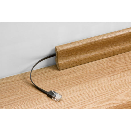 Goobay cat 6a płaski kabel krosowy u utp, kabel 10 metrów (czarno-niebieski)