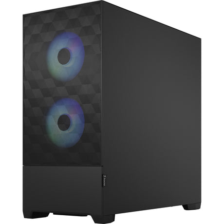 Obudowa midi tower pop air rgb o konstrukcji fraktalnej (czarna | 2x usb-a | rgb | szkło hartowane)