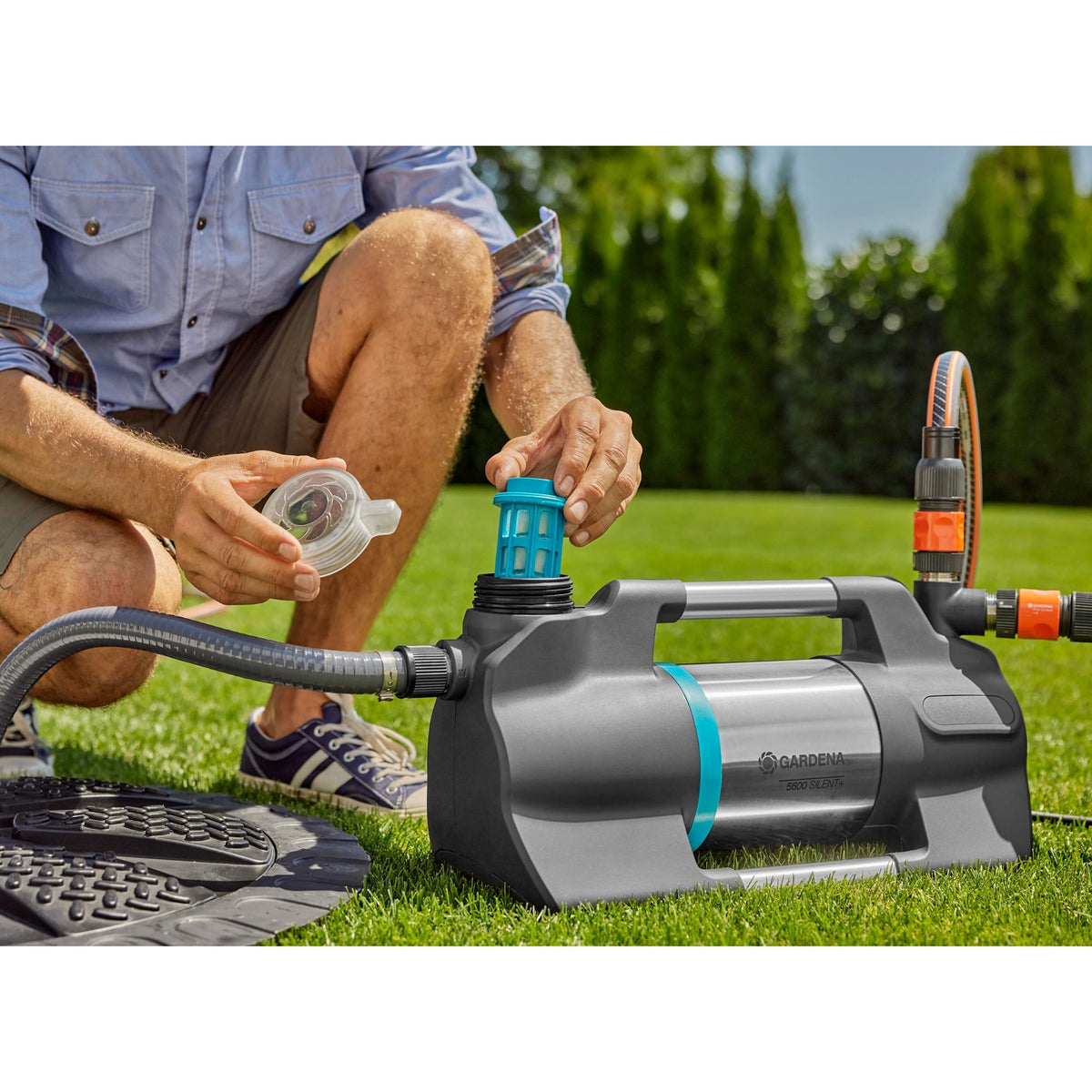 Pompka do podlewania Gardena 5600 Silent+ (czarno-srebrna)
