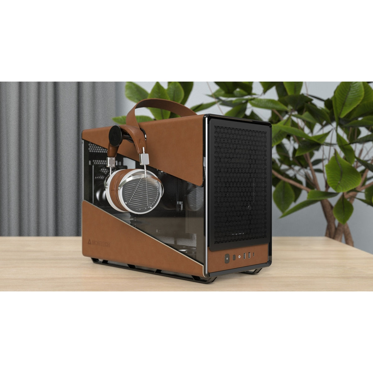 Obudowa midi tower Montech Heritage Pro (czarno-beżowy | 2x USB-A | 1x USB-C)