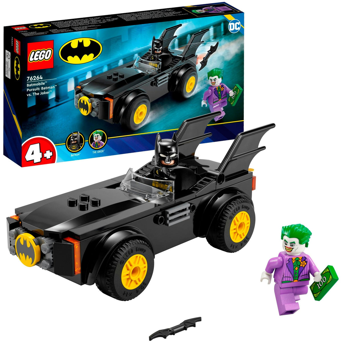 Lego DC Super Heroes - Pościg Batmobilu: Zabawka konstrukcyjna Batman kontra Joker (76264)