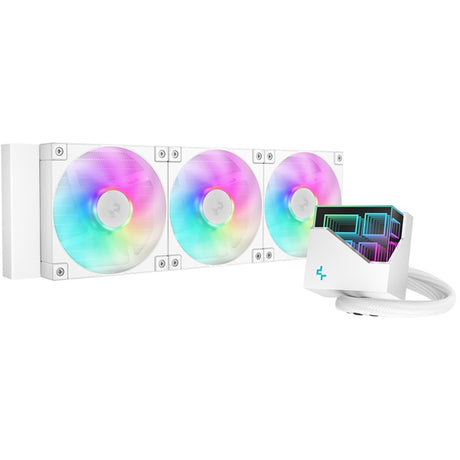 Chłodzenie wodne Deepcool lt360 argb (białe, 4-pinowe złącze wentylatora pwm)