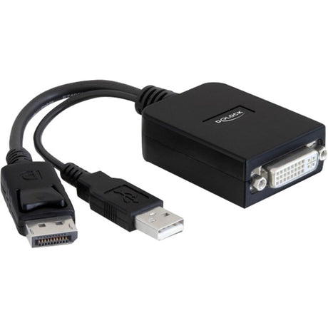 Delock adapter Displayport > dvi-i (czarny, + USB (23cm), aktywny)