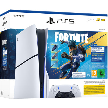 Sony Playstation 5 (smart) – 1 TB – Zestaw konsoli do gier Fortnite Flowering Chaos (biały czarny)
