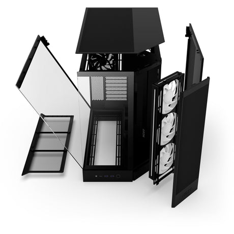 Obudowa midi tower Nzxt h9 flow rgb (czarna (matowa) | 2x usb-a | 1x usb-c | rgb | szkło hartowane)