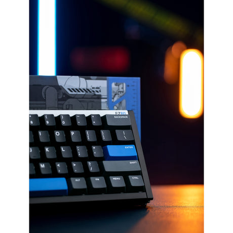 Klawiatura do gier Iqunix ez60 z przełącznikiem magnetycznym (czarna, układ amerykański (qwerty), gateron star trail, 60%, rgb, klawisze pbt z podwójnym strzałem)