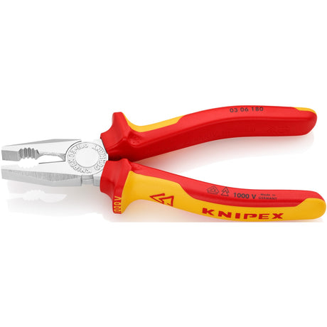Szczypce uniwersalne Knipex 03 06 180 szczypce uniwersalne (czerwony żółty, test VDE)