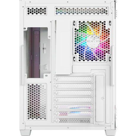 Xyz pc gear tesseract x obudowa midi tower (biała | 2x USB-A | 1x USB-C | szkło hartowane)