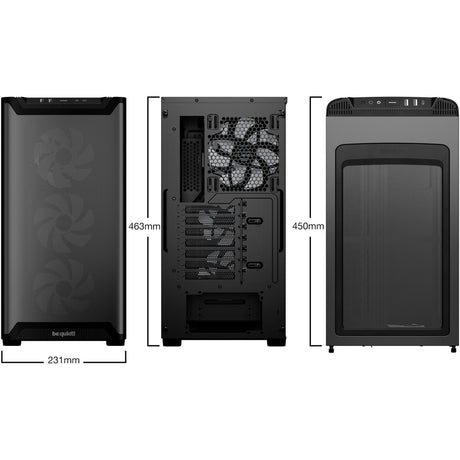 Bądź cicho! obudowa midi tower pure base 501 lx (czarna | 2x USB-A | 1x USB-C | RGB | szkło hartowane)