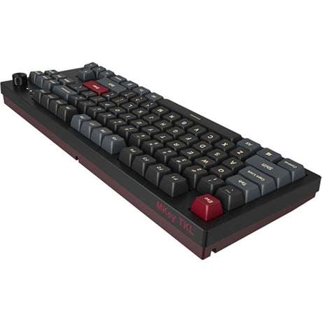 Klawiatura mechaniczna Montech mkey dark tkl rgb (czarna, układ amerykański (qwerty), gateron g pro żółty, 80% (tkl), możliwość wymiany podczas pracy, rgb, pbt)