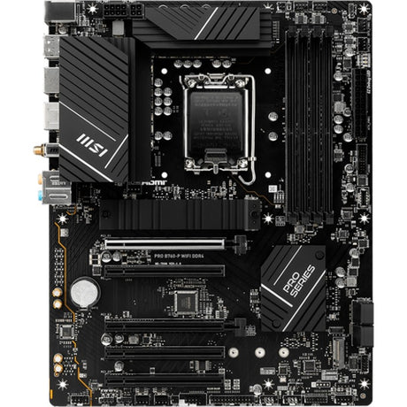 Płyta główna MSI Pro B760-P WiFi DDR4 z gniazdem 1700 (RAID, 2,5 GB-LAN, WiFi, BT, dźwięk, ATX)