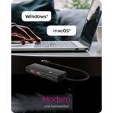 Icy box ib-hub1436-cpd koncentrator USB (czarny, 2x USB-A, 2x USB-C)