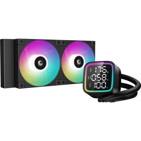 Chłodzenie wodne Deepcool LD240 (czarne, 4-pinowe złącze wentylatora PWM)