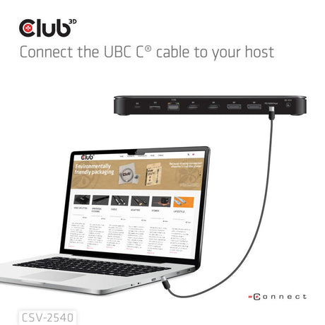 Stacja dokująca z czterema wyświetlaczami Club 3D 14-1 USB-C (czarna)