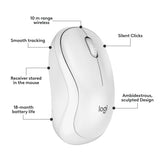 Zestaw komputerów stacjonarnych Logitech mk295 cicha bezprzewodowa klawiatura i mysz (szary, układ amerykański-międzynarodowy (qwerty), 100%)