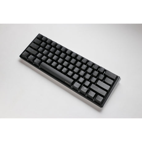 Ducky one 3 klasyczna klawiatura mechaniczna mini rgb (czarna, układ amerykański (qwerty), wiśnia mx cicha czerwień, 60%, dioda rgb, podwójny strzał pbt, możliwość wymiany podczas pracy, mechanika szarlatana)