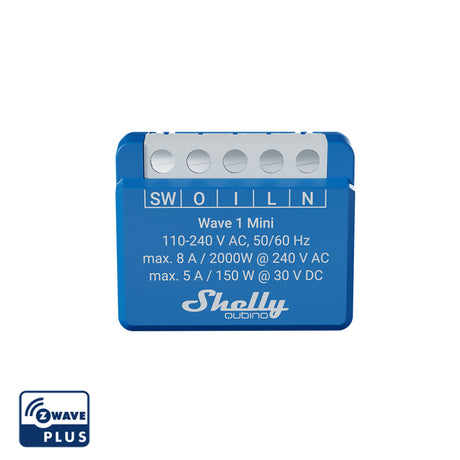Przekaźnik Shelly Wave 1 mini lr (eu) (niebieski, z-wave)