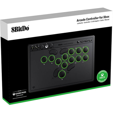 Kontroler arcade 8bitdo dla konsoli Xbox (czarny, USB 2,4 GHz, seria Xbox x|s, Xbox One, PC)